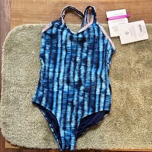 Girls size small/7 Athleta brand festival, tie-dye one piece swimsuit